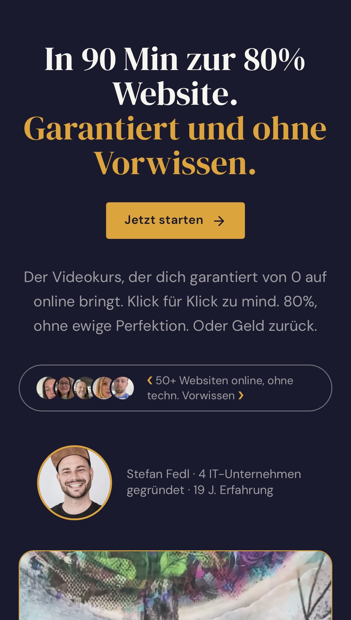 Website-Videokurs mit Stefan Fedl
